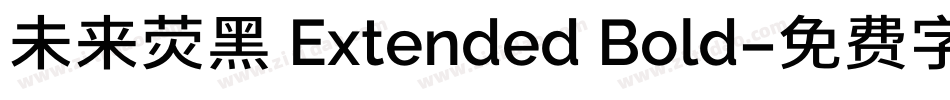 未来荧黑 Extended Bold字体转换